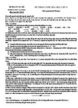 Đề thi olympic Hóa học lớp 10 - Trường THPT Đa Phúc - Năm học 2011 - 2012
